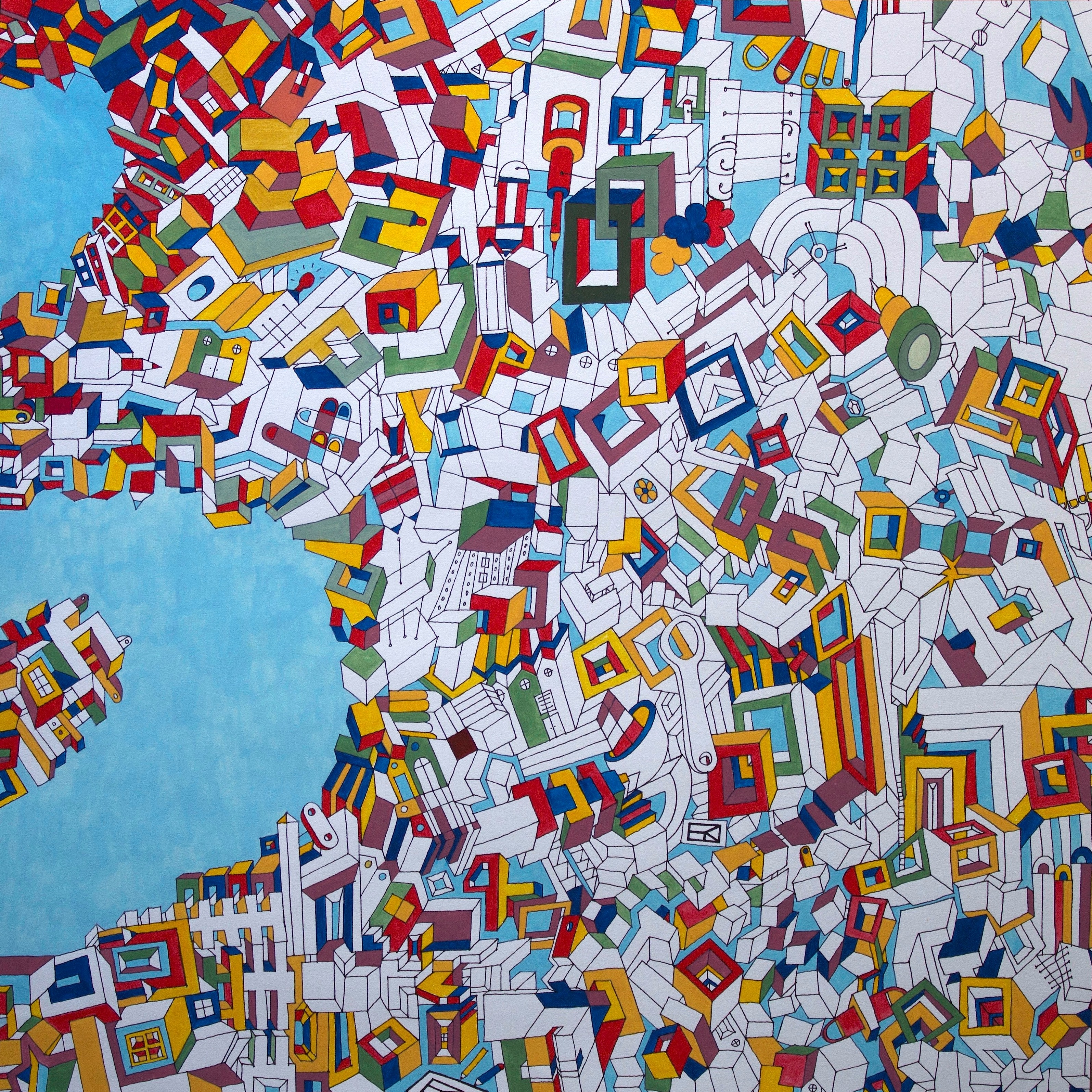 15 i 16 acrilico su carta cm 50x50 
